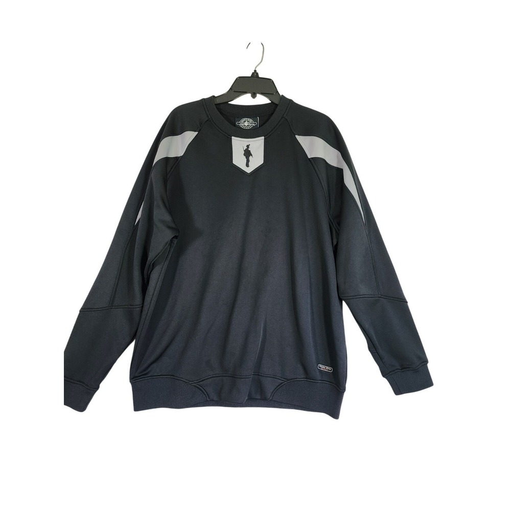 Charles River Apparel Mens XL Pullover Crewneck Sweatshirt Black Athletic Street